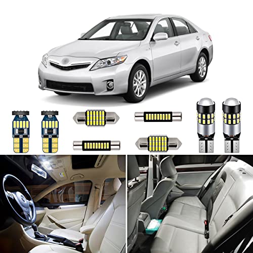Kit de 13 piezas luces LED interiores blancas para Toyota Camry miniatura 1