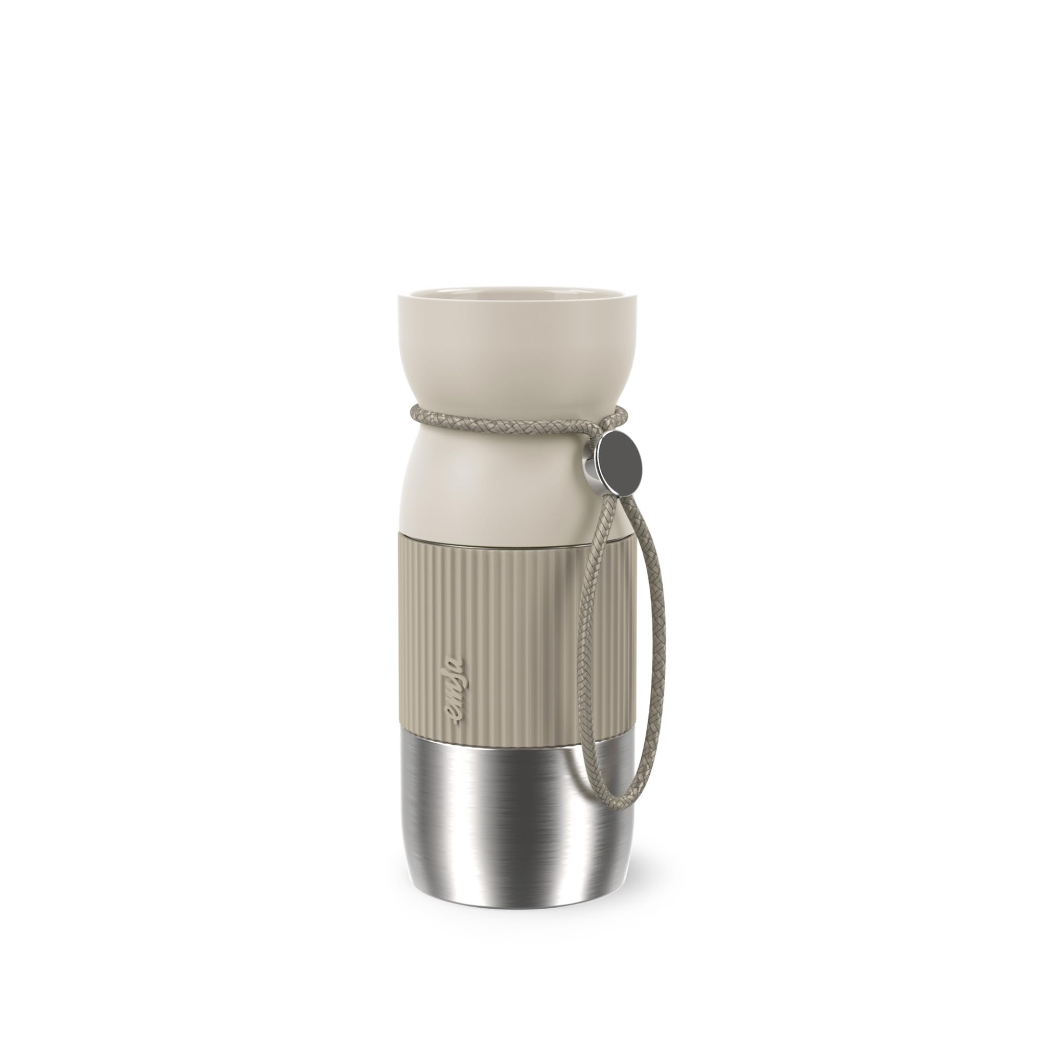 Travel Mug, EMSA beYou Cup Mug, Aromatic Drinking, 100% Leak-Proof, Dishwasher Safe, 0,36L, for Commuting, Outdoor, Office, Grey, N2194500