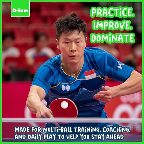 Image of D-Xam Ping Pong Balls Orange or White ABS 1 Star 40mm Official Size High Bounce Professional 50, 30 Pack Table Tennis Ball for Training & Practice - Durable High Performance