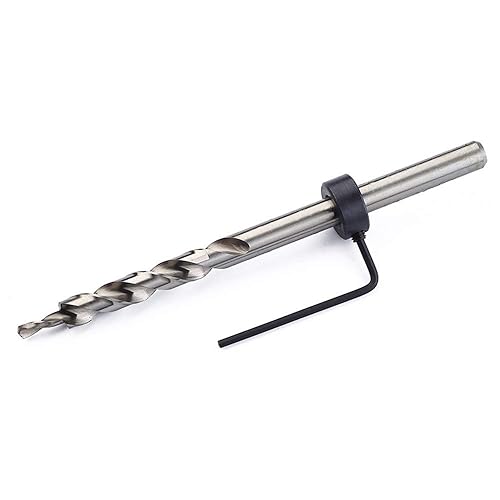 Miniatura 4 de 2 brocas de agujero de bolsillo de 38 pulgadas (0.374 in), broca de paso giratorio HSS con cuello de tope de profundidad para agujero de bolsillo