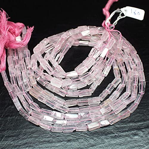 Quartz rose perles plates rectangles LKBEADS pour réparer et enfiler