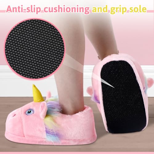 JaGely Women's Slippers 5.5-11 Size Cute Animal Soft Plush Slippers Home Warm Indoor Shoes for Women Winter Gifts4