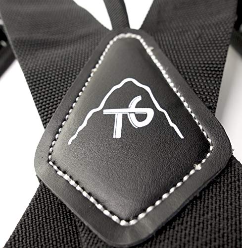 Tool Belt Suspenders- Heavy Duty Work Suspenders For Men, Tool Harness, Adjustable, Comfortable And Padded -Includes- Tool Belt Loops And Strong Trigger Snap Clips, Toolsgold #TOP6