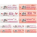12 Stück Valentinstagsgeschenk für Ihn Sie, Ich Liebe Dich Geschenke für Männer Frauen, Jahrestag Geschenk, Liebesgeschenke Partner zum Valentinstag Hochzeitstag, Ohne Schokolade