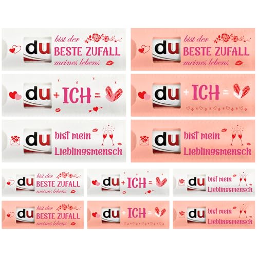 12 Stück Ich Liebe Dich Geschenke für Männer Frauen,Jahrestag Geschenk, Hochzeitsgeschenke für Brautpaar, Liebesgeschenke Partner zum Valentinstag Hochzeitstag, Ohne Schokolade