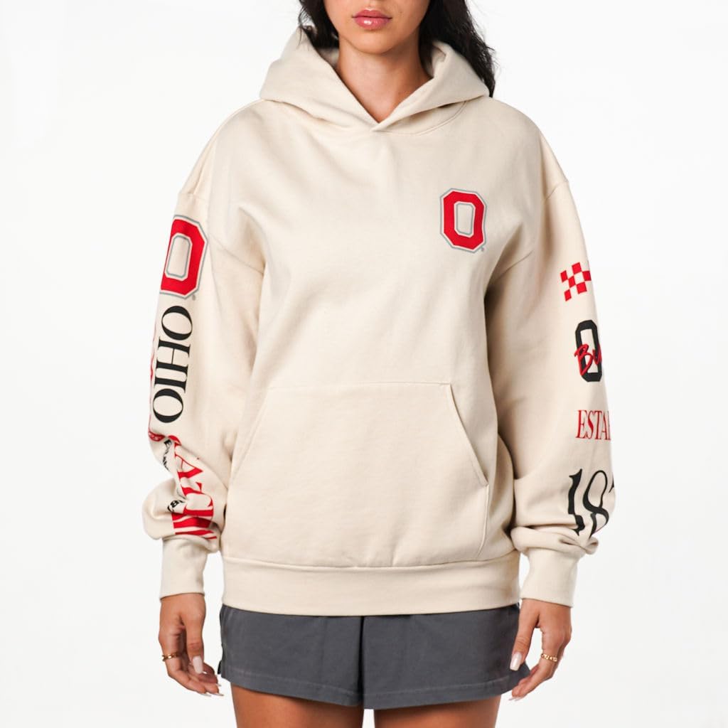 The Wild Collective Unisex Ohio State Graphic Sleeve Fleece Hoodie - Image 5