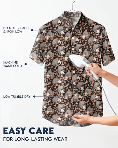 Image of 99TIMORO Fathers Film Button Down Shirt for Men, Funny Hawaiian Short Sleeve Top, Summer Beach Gifts