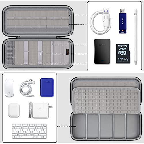 Hard Electronics Organizer, Universal Travel Cable Organizers, Large Electronic Accessories Storage Case Bag For Laptop Adapter, Cord, Charger, Plug, Hard Drive, Earphone, Usb Hub, Black #TOP4