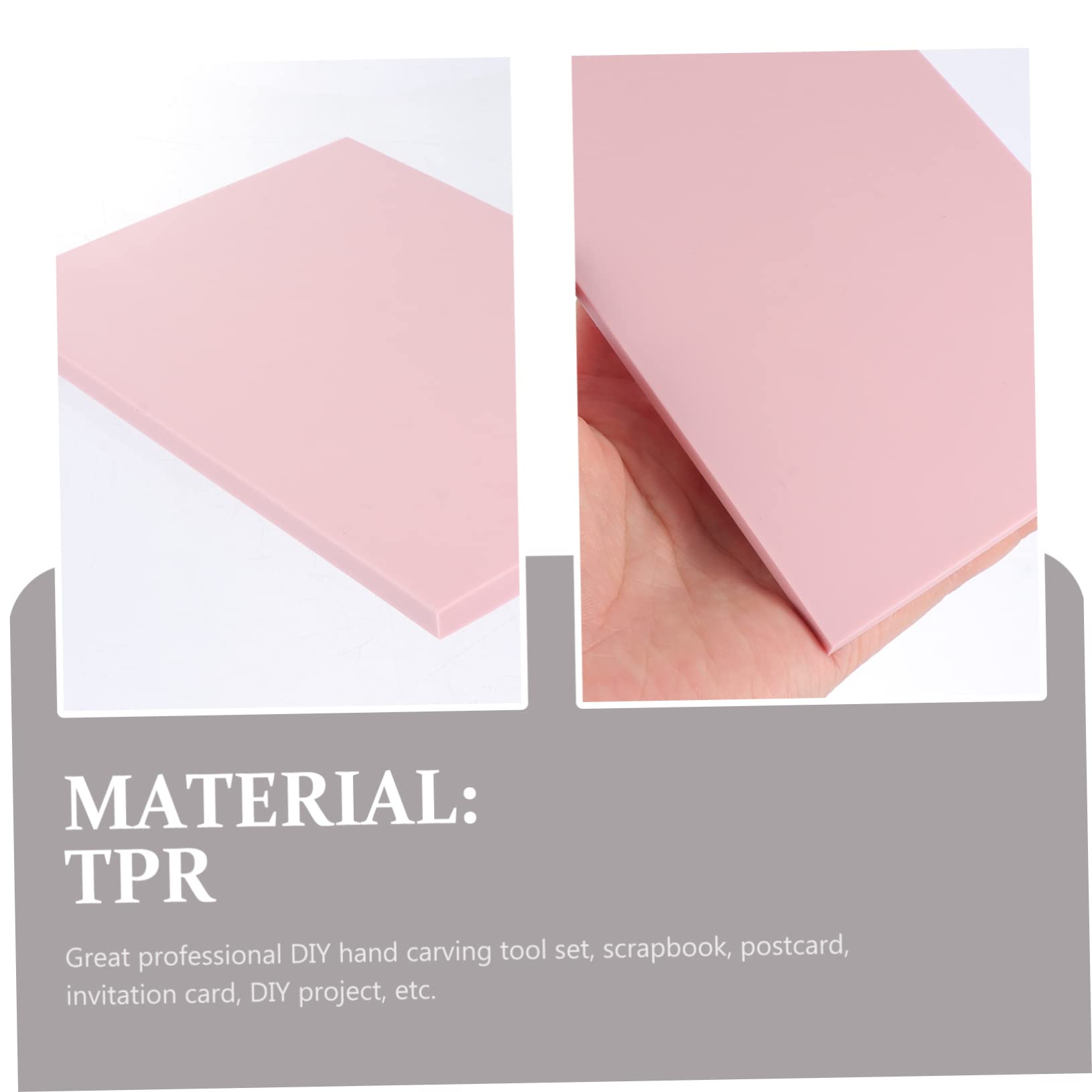 Gadpiparty 2 Set Blocchi Gomma per Intaglio Materiale TPR Morbido per Timbri Fai da Te Accessori Professionali per Stampi Artigianali 5 Pezzi * 2