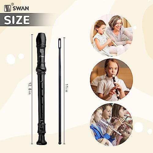 Swan Soprano Recorder Instrument For Beginners Kids Student thumb #2