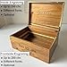 Wooden Keepsake Box Large - Personalized Memory Box, Acacia Wood Chest with Lid, Engraved Hidden Message, Decorative Memorabilia Boxes for Love Letters, Wedding Photos, Rustic Storage, 11x8x4.75 in