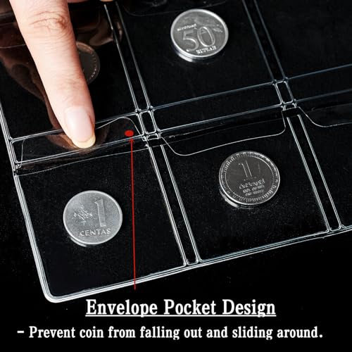 Álbum de colección para monedas con 260 bolsillos miniatura 5