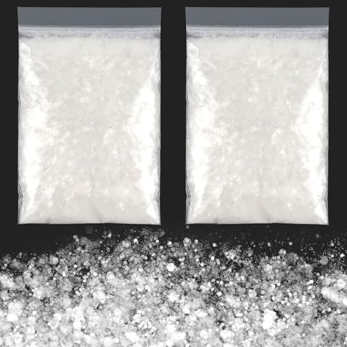 Polvo de purpurina para manualidades, 100 g, color blanco, purpurina para Navidad, manualidades, velas, polvo de purpurina para uñas, cara, manualidades, resina epoxi