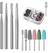 BQAN Nail Drill Bits Set for Cuticle Dead Skin Nail Prepare, Professional 3/32"Tungsten Cuticle R...