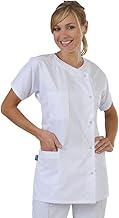 Hurry Jump Blouse medicale Femme Tunique medicale Manches Courte 3 Poches Blouse Hopital Clinique Aide Domicile Kiné Ergothérapeute Couleurs au Choix
