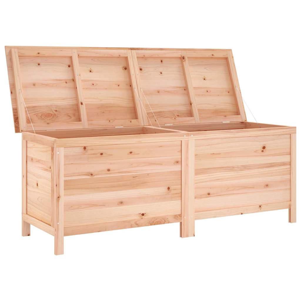 Scatola di immagazzinaggio da giardino, 150 x 50 x 56,5 cm, in legno massiccio e albero di stoccaggio, scatola per cuscini per esterni interni, giardino, balcone o terrazza