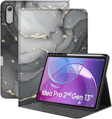 Image of Robustrion Case for Lenovo Idea Tab Pro 2nd Gen 13 inch Cover Case with [Pencil Holder], Folio Flip Cover for Lenovo Idea Tab Pro 2nd Gen Cover 13 inch [Auto Sleep Wake Support] - Ocean Black