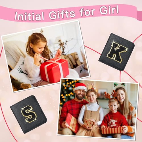 Image of RNIEGA Initial Wallet Women Small Teen Girl Gifts Trendy Stuff Girls Wallets Personalized Christmas Birthday Gift for Women Friends Daughter Granddaughter 6 7 8 9 10 11 12 13 Year Old Black K
