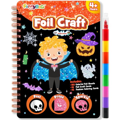 FUNNYB&G Halloween Foil Art Craft Kit for Kids, Halloween Toy Gift for Kids - image 1