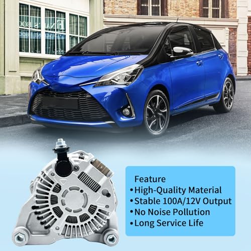Image of PE0118300 20288N 12V 100A Alternator Compatible with 2013-2023 Mazda CX-5, 3, 6, CX-3, MX-5 Miata, Fit for 2017-2020 Toyota Yaris, Yaris iA, Fit for 2016 Scion iA Replace #PE01-18-300 PEDD-18-300