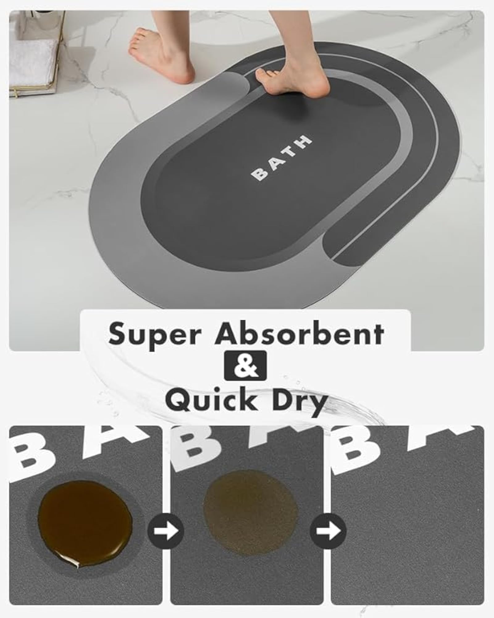 Silicon Super Absorbent Door Mats, Quick Drying