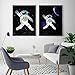 Produktbild Leinwand Malerei Weltraum Galaxy Poster Cool Space Astronaut Moderner Kunstdruck Jungen Wandbild Zimmer Wohnkultur 15,7 "x 19,6" (40x50cm) x2 Kein Rahmen