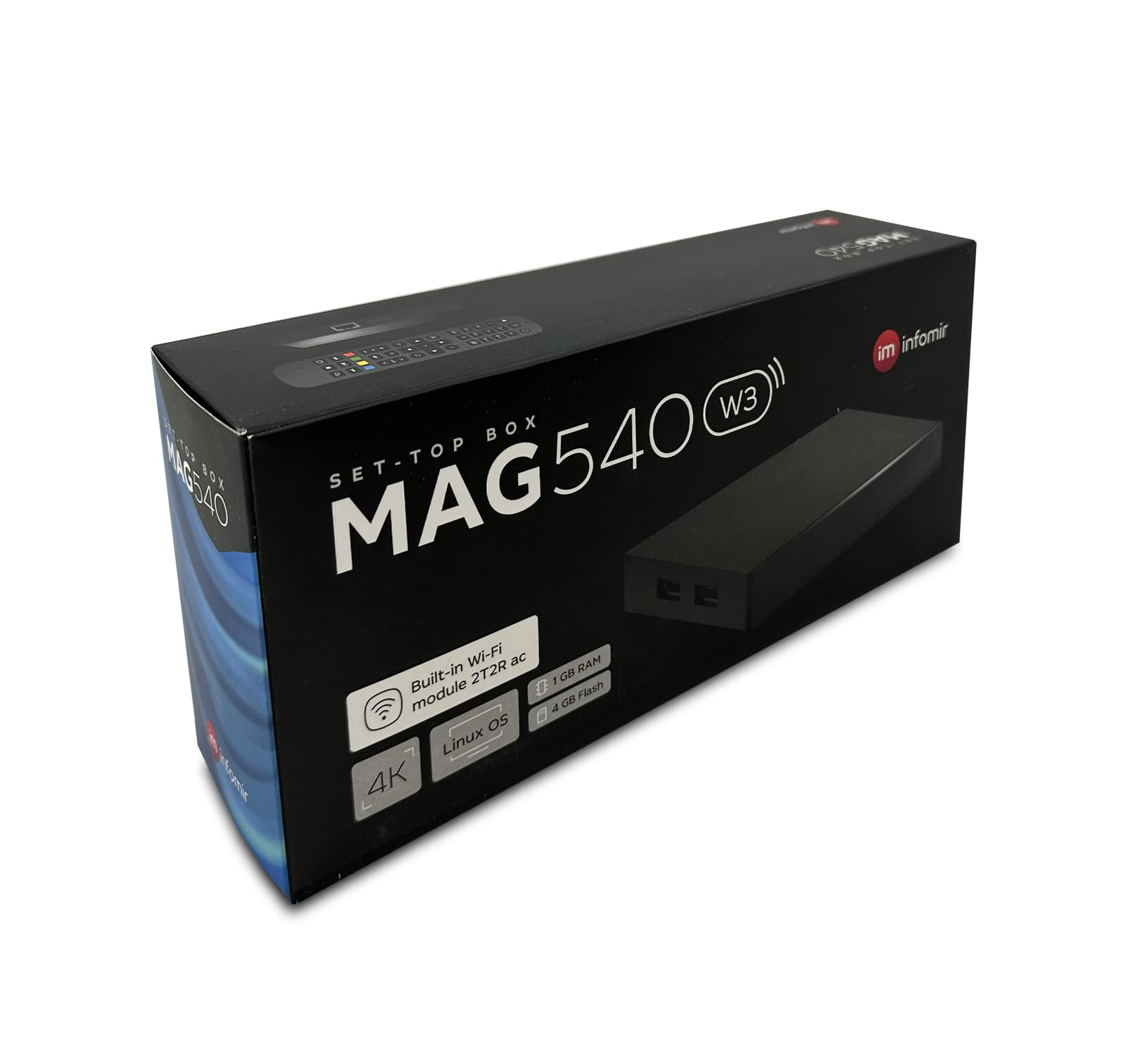 MAG 540w3 - Juego de IPTV de 1 GB de RAM 4 K HEVC H 265, compatible con Linux Wifi integrado