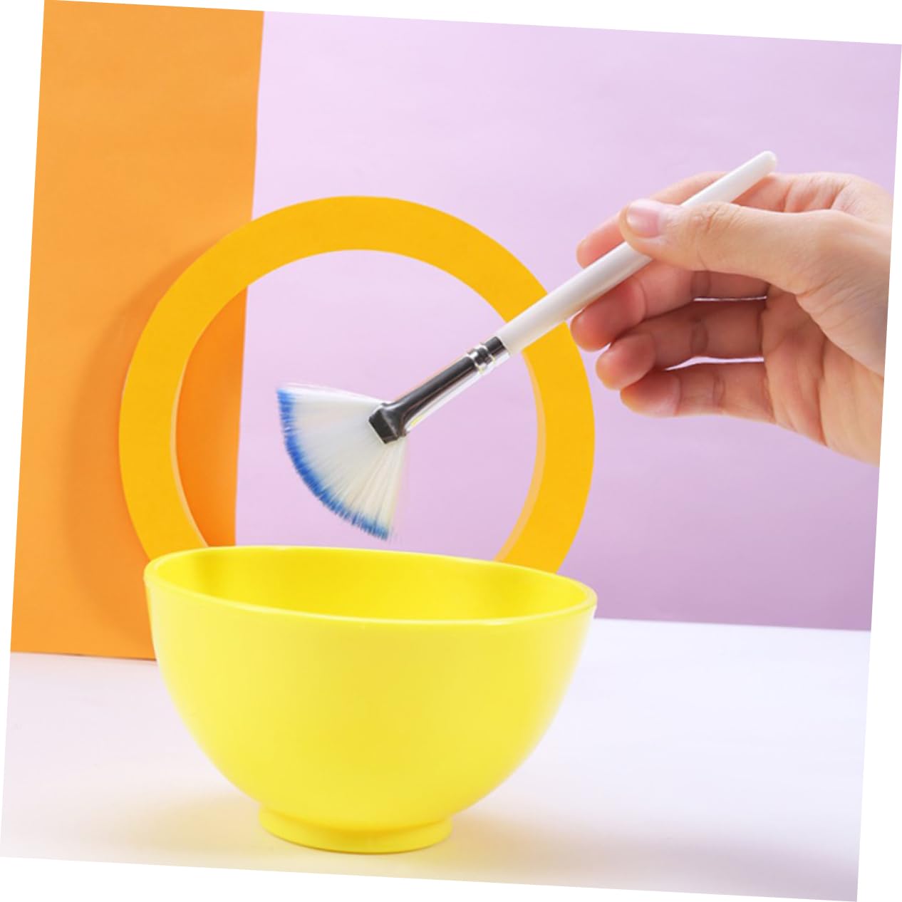 Healeved 24pièces Pinceaux Applicateurs De Masque Visage Fan-shaped Avec Outils De Et Réutilisables