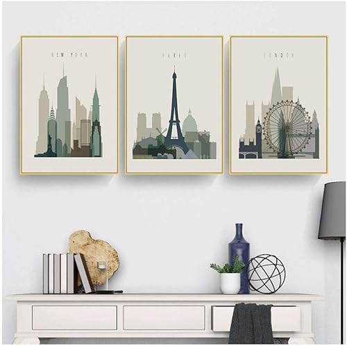 Poster retrò Parigi Londra New York stampe