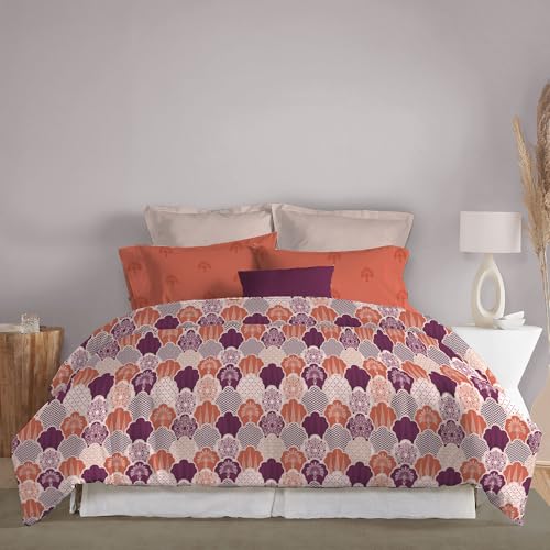 Image of MYTRIDENT Celebration Bedsheet Gifting Collection Double Size - Mehfil Rust