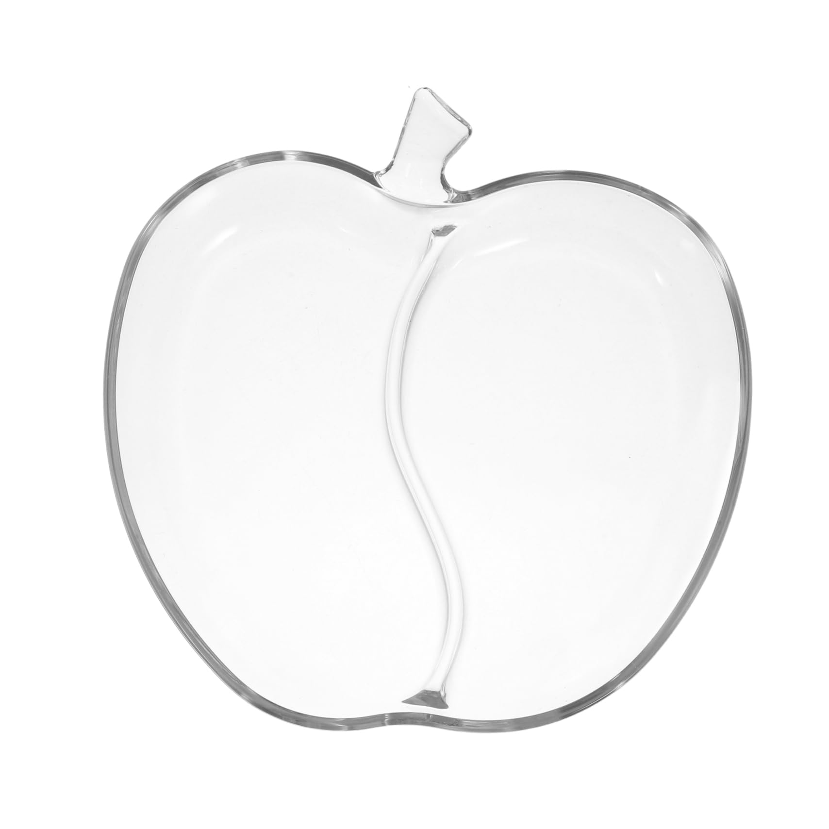 Bol Verre Transparent Forme de Pomme pour Fruits et Bonbons Plateau Compartimenté pour Desserts et Apéritifs Service Polyvalent pour Noël et Décorations Festives