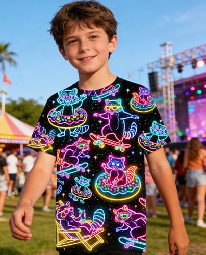 Image of uideazone Tshirts for Boys Kids Short Sleeve T-Shirt 3D Graphic Tee Shirts Tops Clothes 4-16 Years