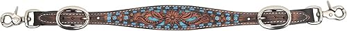 Circle Y Tack, WS-Bronco Blue Texas Flower (1006-45-SC), Cuero, acero inoxidable