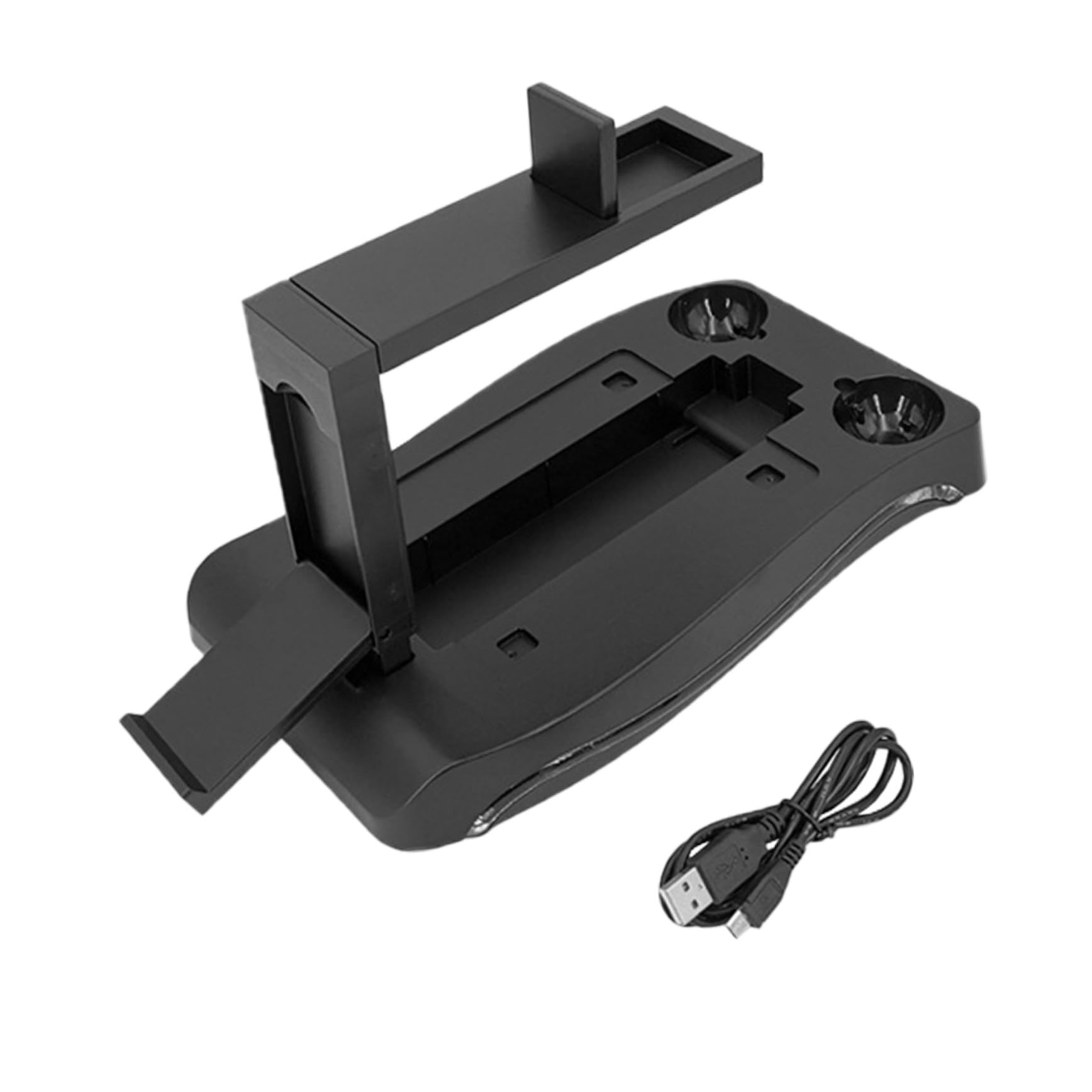 Stazione di Ricarica per Controller Vr, Supporto Verticale in Abs Nero, Base 4 in 1 per Console di Gioco, per Postazione Gaming