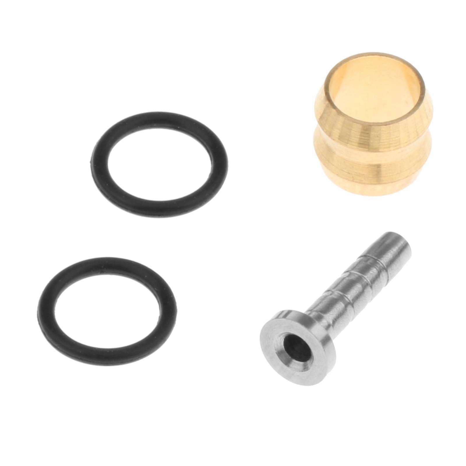 Hydraulisches Scheibenbremsschlauch-Set für Fahrräder, mit Oliven-Einsatz-Anschluss, Gold, 2 m, 5 Stück