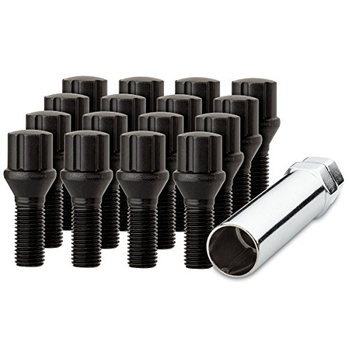 Dpaccessories 16 Black 12X1.25B Spline Tuner Lug Bolts For Aftermarket Wheels - 27Mm Shank Bs27K1He-Bk04016 #TOP13