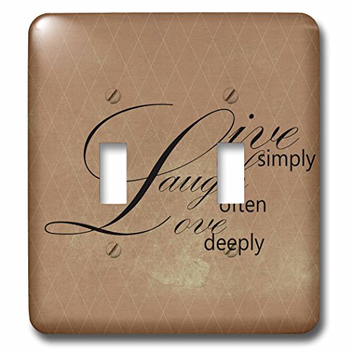 Interruptor doble con arte motivacional Live Simply para un hogar acogedor 2
