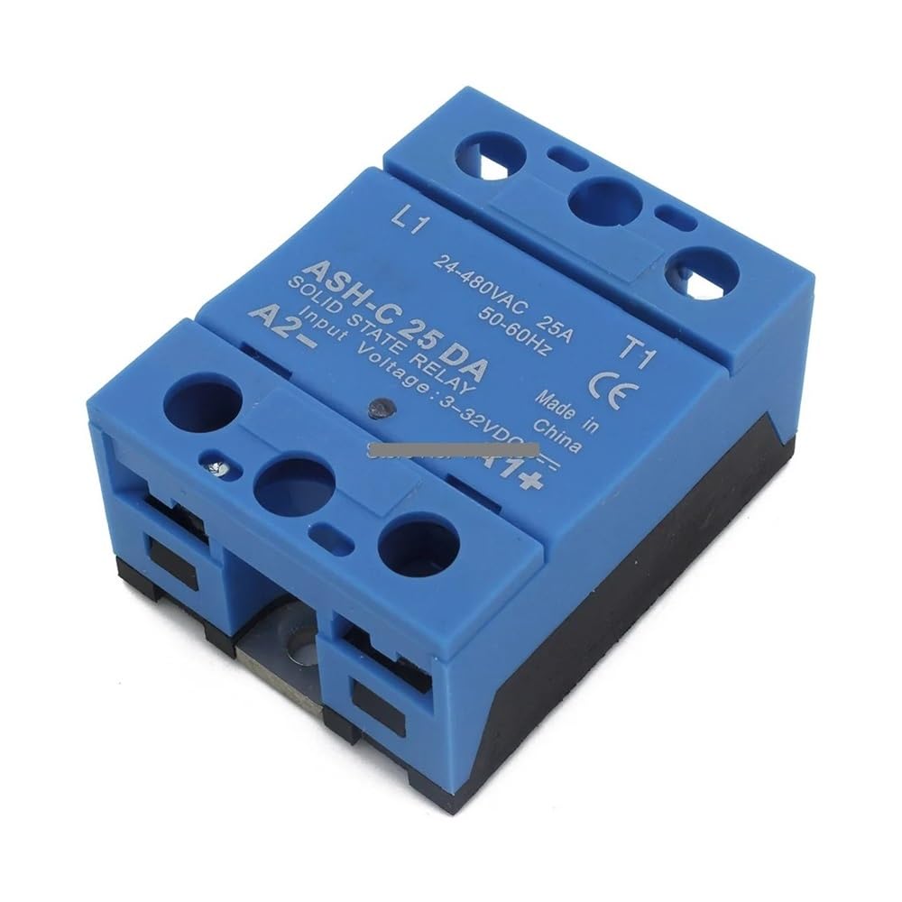 YLQUXEUV ASH-C-25DA single phase DC to AC 25A 24-480VAC solid state relay 25DA SSR