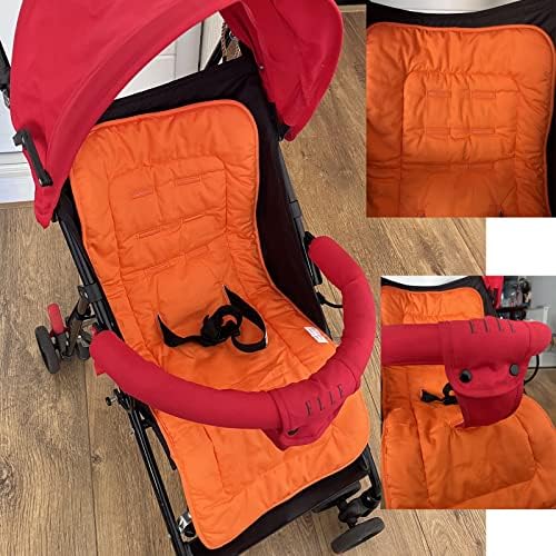 Baby Stroller Seat Liner,100% Cotton Universal Cushion Car Seat Insert Pad for Pushchair,Pram,Stroller,Buggy and Car Seat