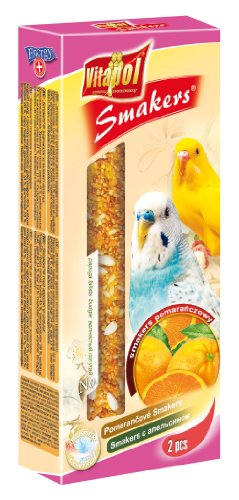 Aperitivos para pájaros VITAPOL Frasco de Vitapol para una Naranja corrugada.