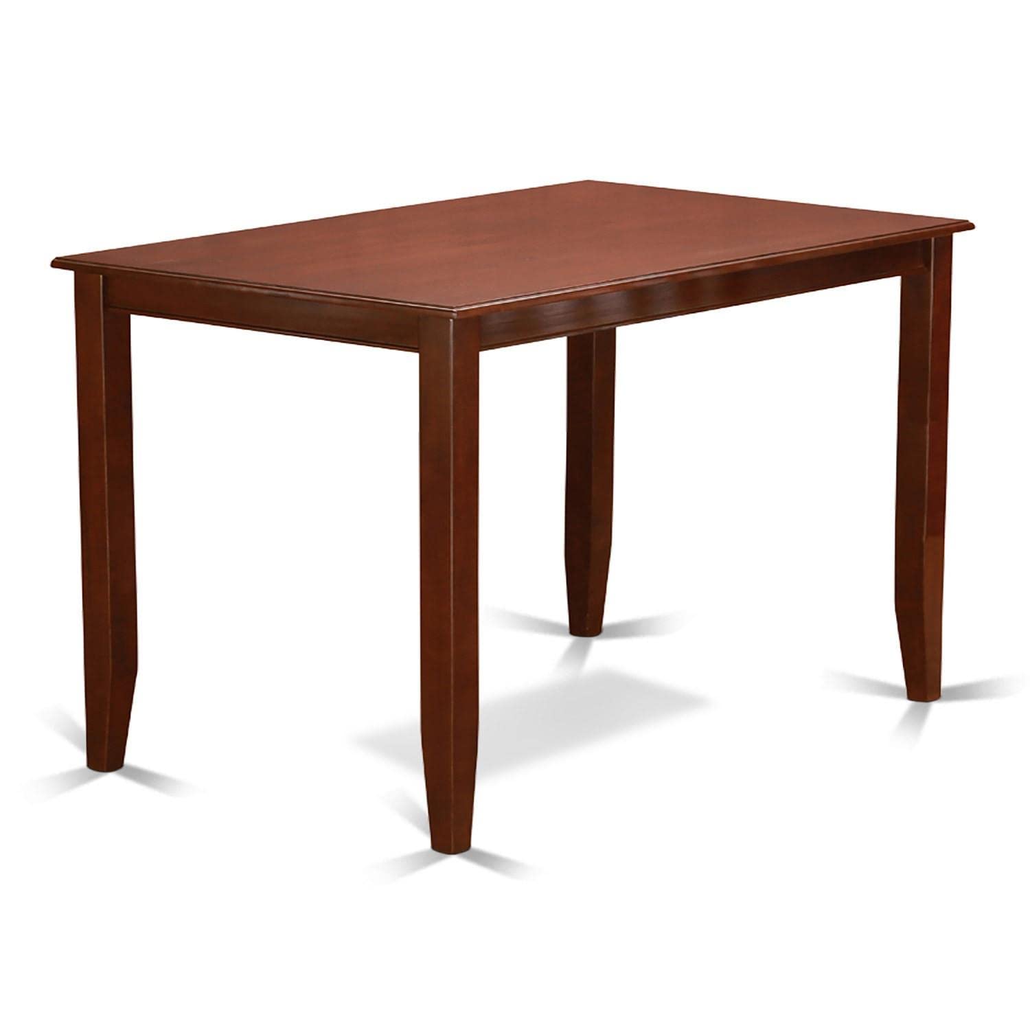 East West Furniture Buckland Rectangular Wood Counter Height Table in Mahogany