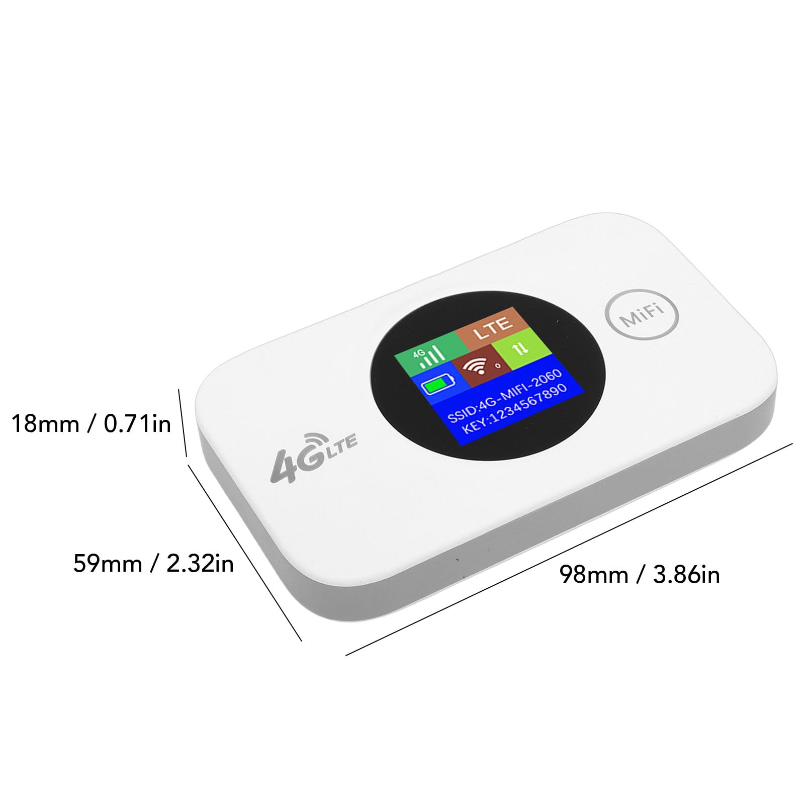 Router WiFi portatile 4G LTE con slot per scheda SIM, hotspot mobile 300Mbps Router wireless tascabile 2.4G per viaggi su strada lavoro all'aperto, bande B1 B3 B5 B7 B8
