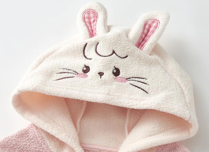 Baby Gilrs Hooded Jacket Soft Winter Warm Fleece Hoody Outerwear Jacket Coat - Image 4