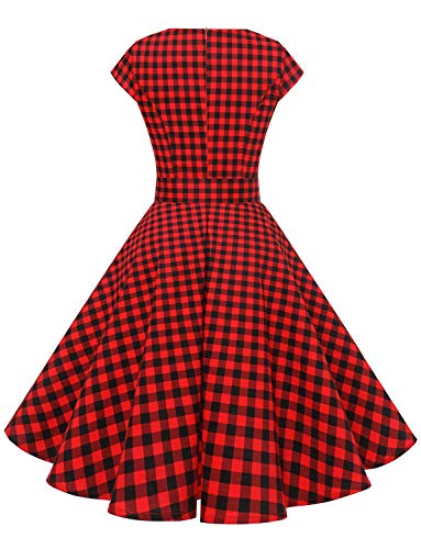 Image of Dressystar Women's Vintage Cocktail Party Dress 1950s Retro Rockabilly Prom Dresses