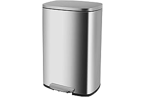 PayLessHere Premium Trash Can, Fingerprint Proof Stainless Steel Kitchen Garbage Can, Convenient and Hygienic