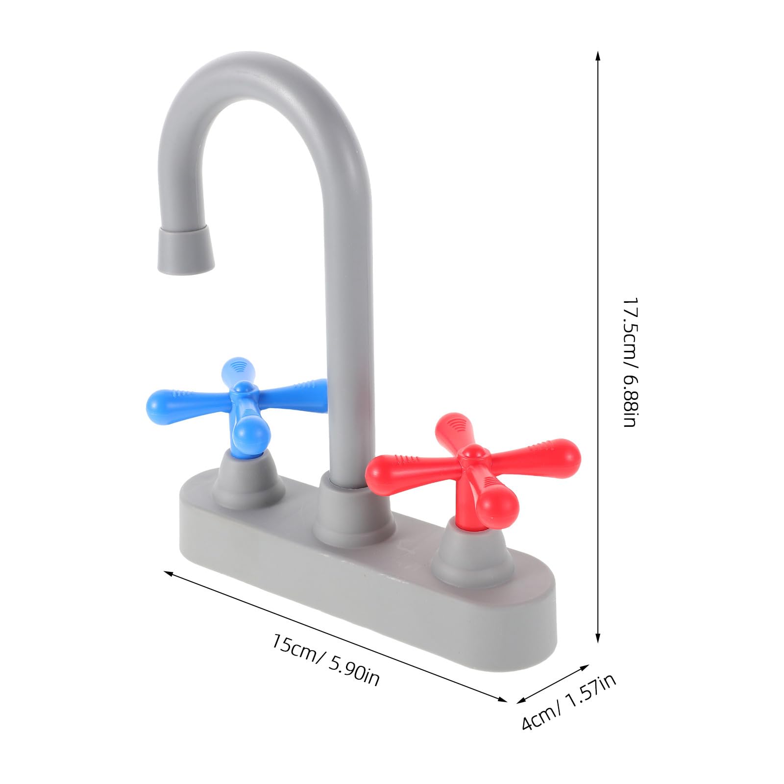 Gatuida Kitchen Sink Toy Faucet Plastic Simulation Boy Girl's Sink Faucet Toy for Pretend Play Kitchen Accessories Running Water Function - Image 4