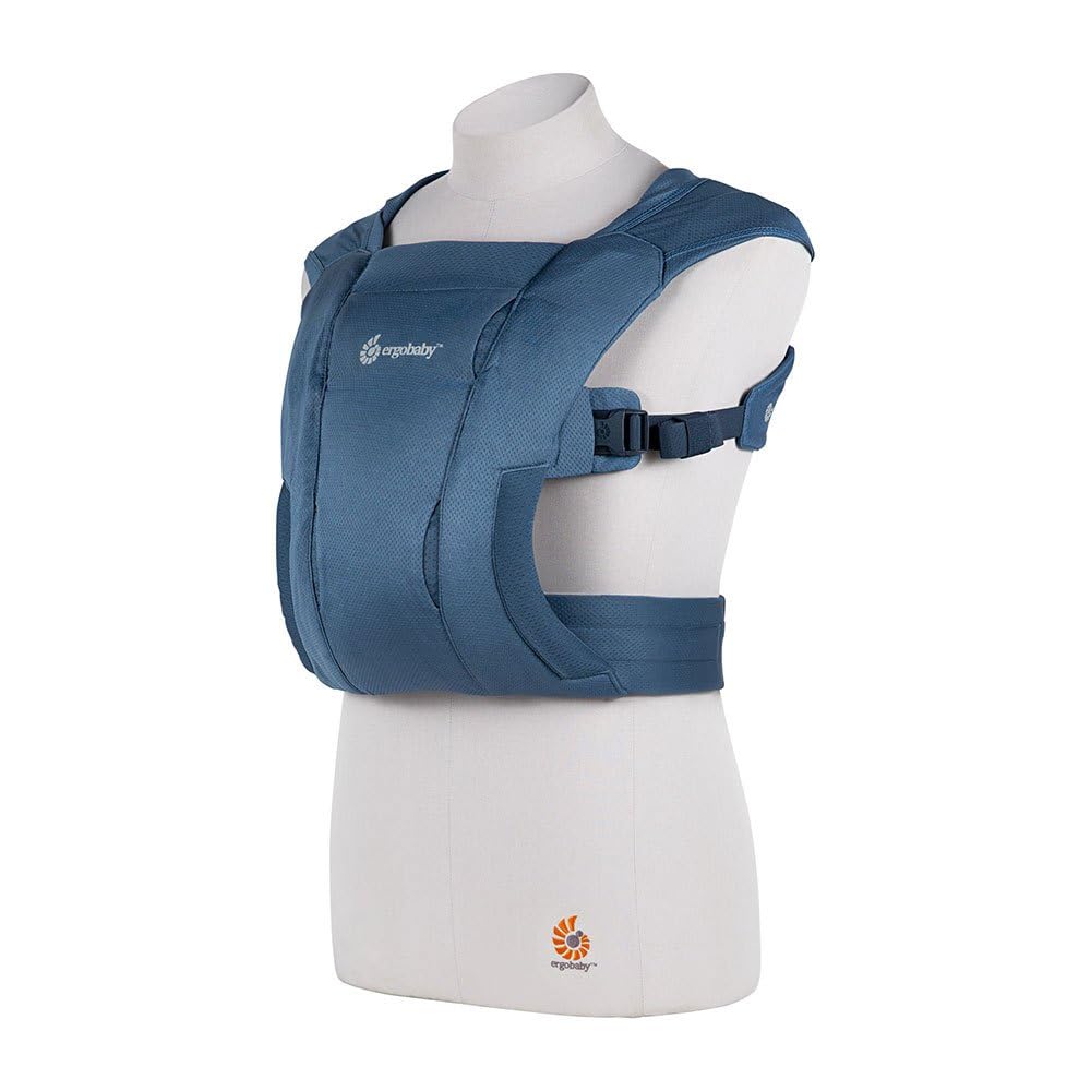 Ergobaby Embrace Soft Air Mesh Marsupio per neonati fin dai primi giorni, Marsupio porta bebè a 2 posizioni, Marsupio neonati ergonomico, Blue