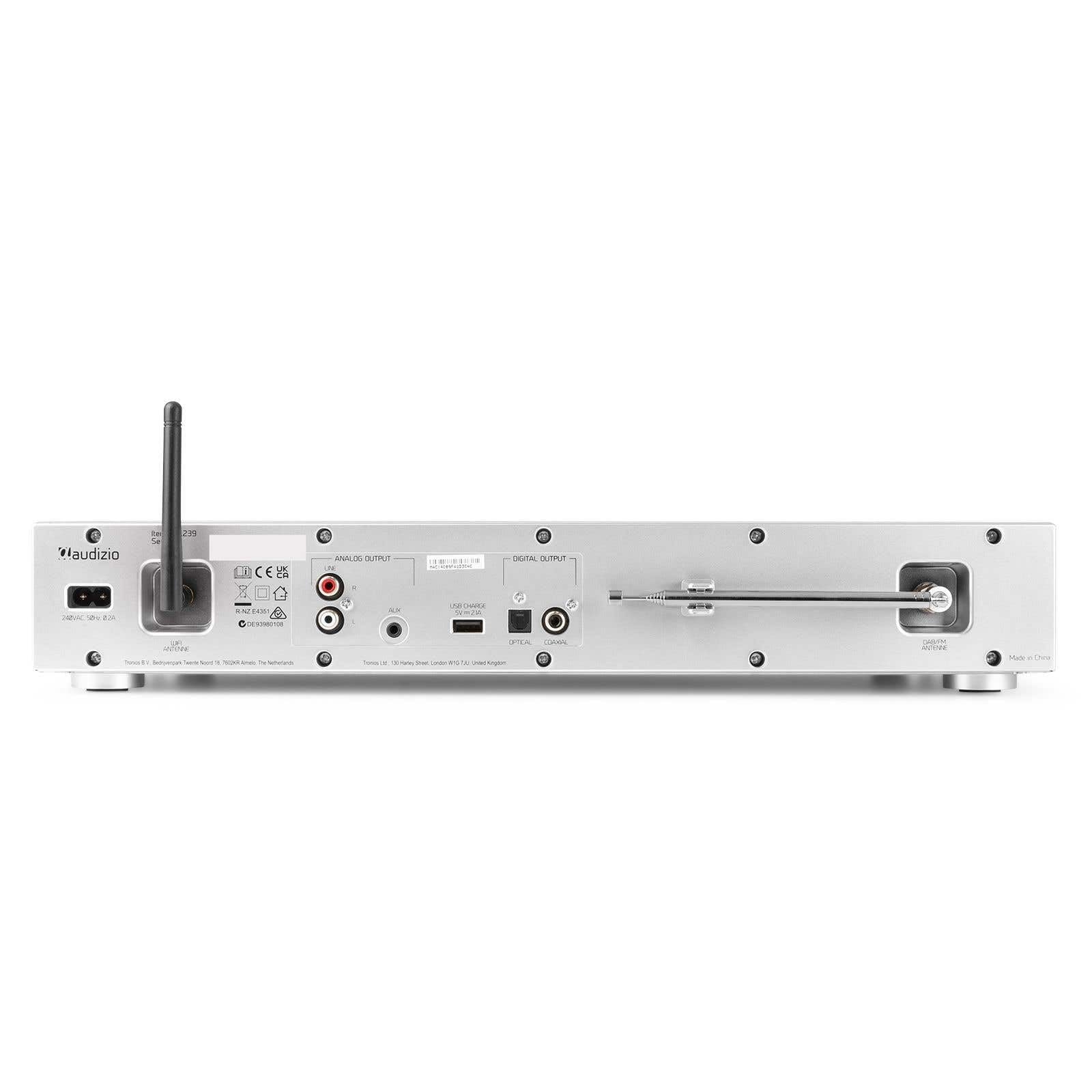 Audizio Adria Radio Internet Wi-FI avec Bluetooth - Alu, avec Fonction Réveil, Radio Dab+ et Tuner FM, 28 000 Stations Radio, Spotify Connect®, Idéale pour Écouter Vos Radios Préférées