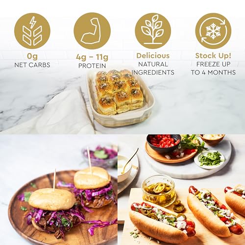 image for Hero Bread Party Sidekick Bundle — 0g Net Carb Hawaiian Rolls and 0g