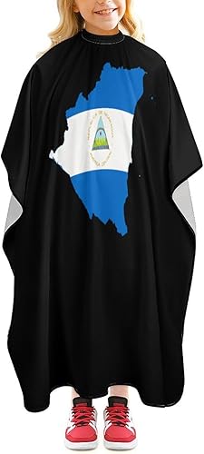 Mapa de la bandera de Nicaragua, divertido capa de peluquería profesional, para peluquería para hombres y mujeres